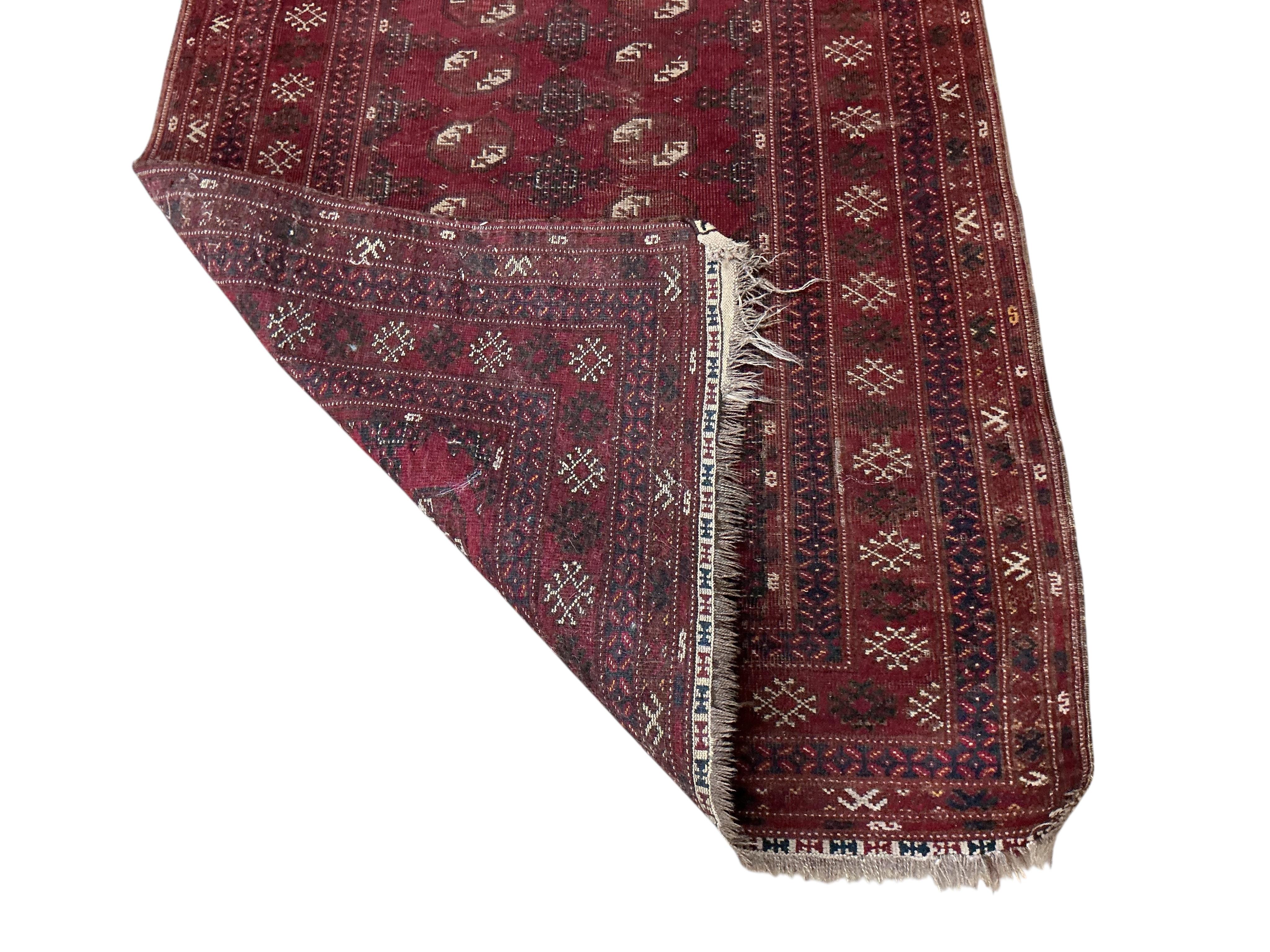 Two Turkoman rugs, larger 180 x 132cm